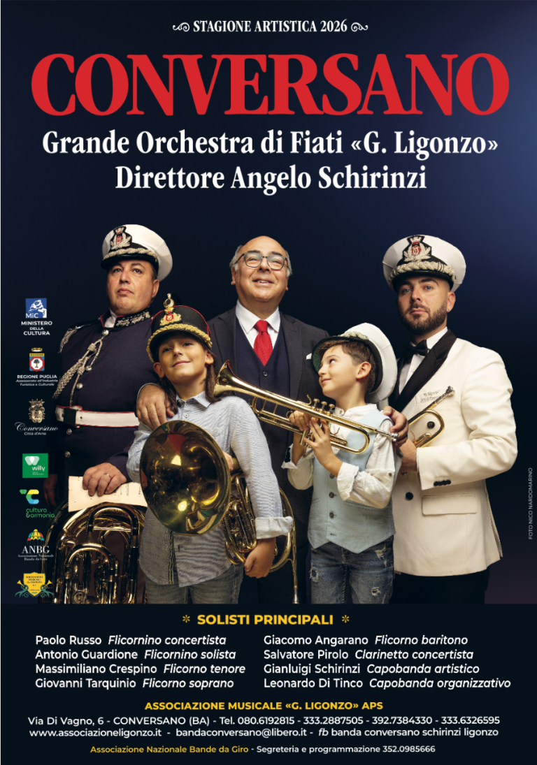 La Stagione Artistica 2026 della Grande Orchestra di Fiati “G. Ligonzo”